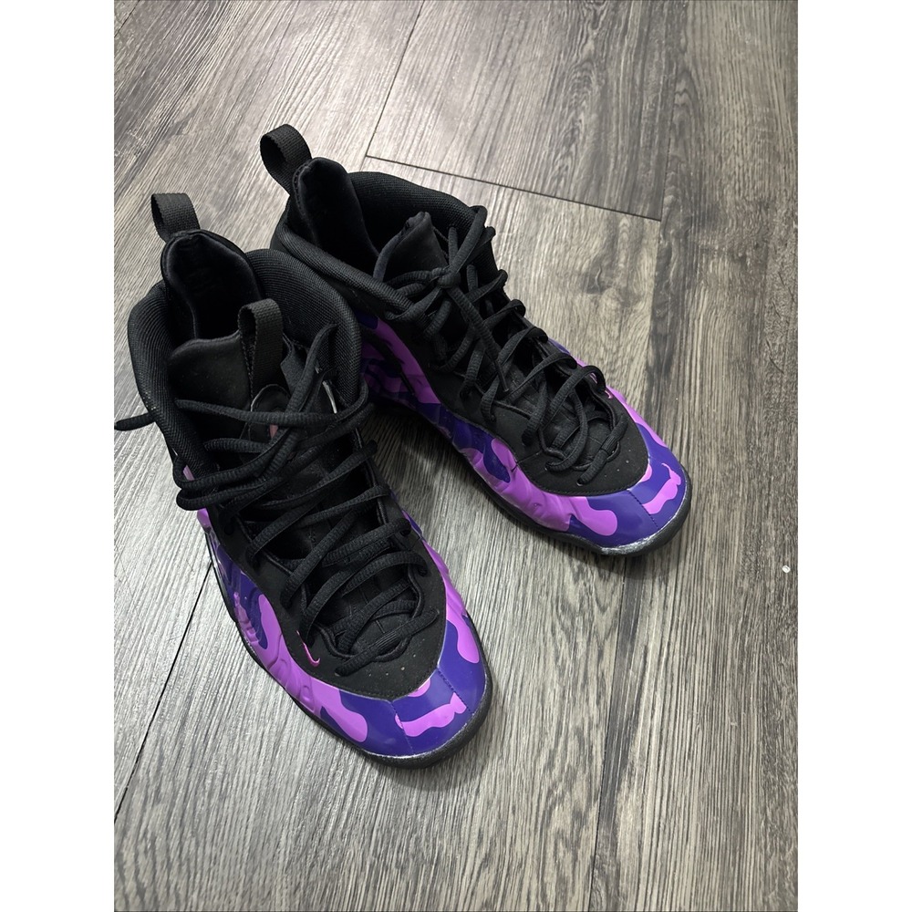 Nike Air Little Posite Pro 'Purple Camo' GS youth size 7 (644792-012)
